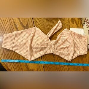 Westerly Swimwear Bandeau Bikini Top Orange Polkadots - M/L NWT